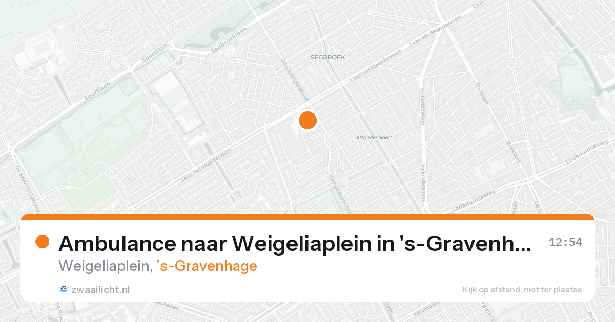 Ambulance naar Weigeliaplein in 's-Gravenhage — 25 aug 2026