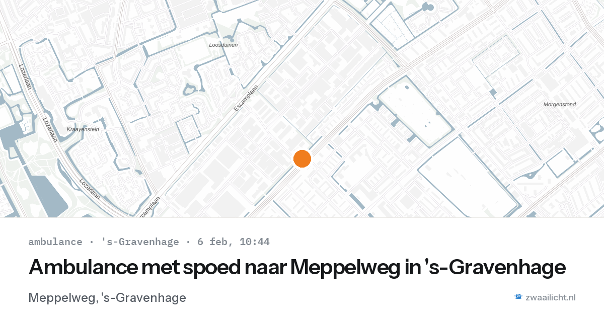 Ambulance met spoed naar Meppelweg in 's-Gravenhage — 6 feb 2026