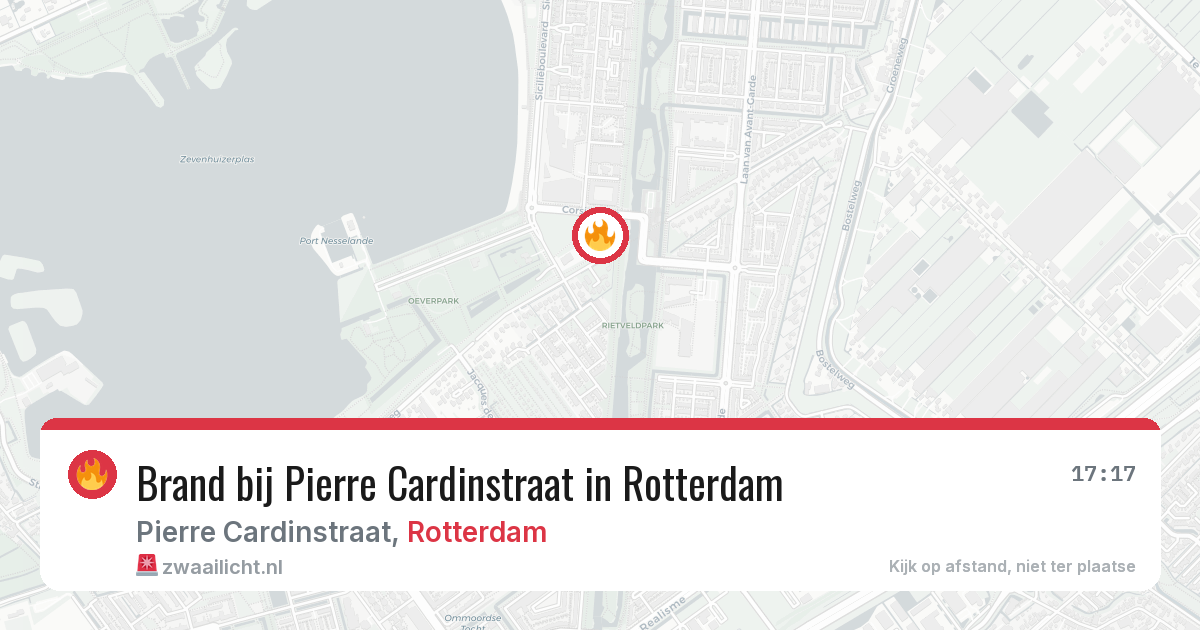 Brand bij Pierre Cardinstraat in Rotterdam — 3 jul 2026