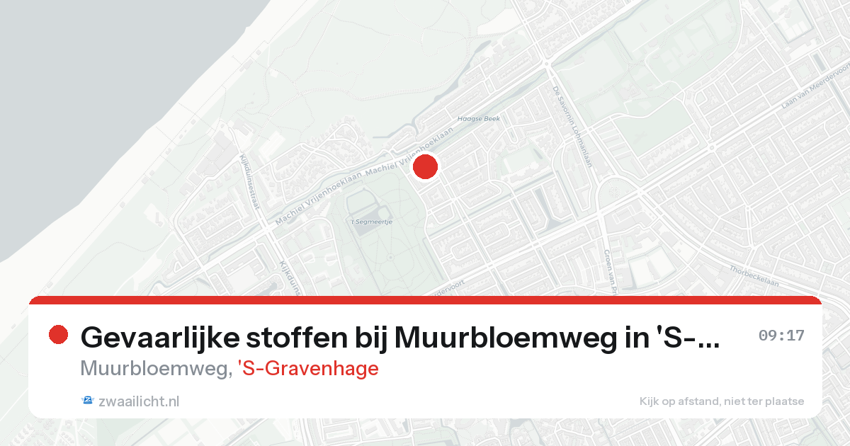 Gevaarlijke stoffen bij Muurbloemweg in 'S-Gravenhage — 15 aug 2026