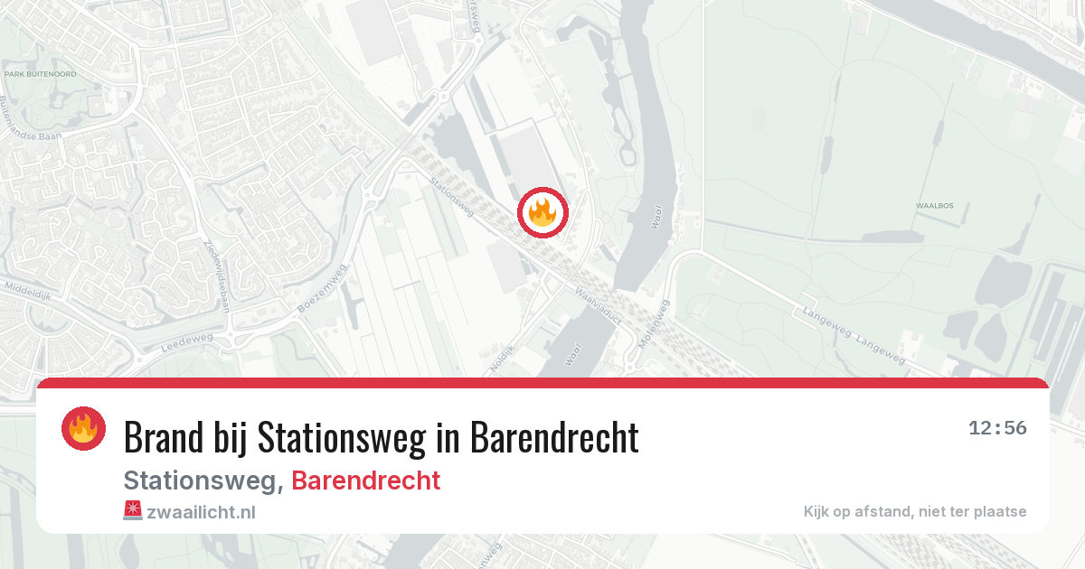 Brand bij Stationsweg in Barendrecht — 27 jul 2026