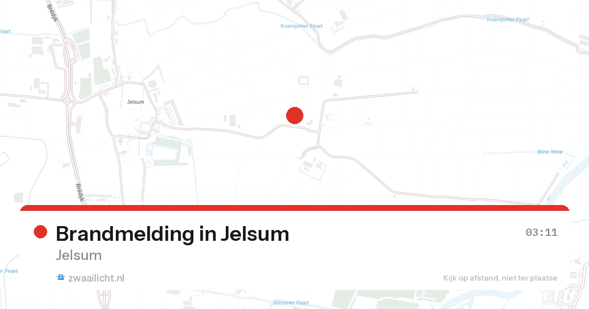 Brandmelding in Jelsum — 27 aug 2026