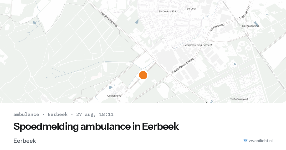 Spoedmelding ambulance in Eerbeek — 27 aug 2026