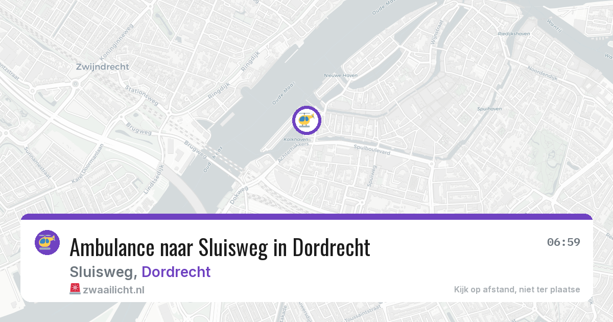 Ambulance naar Sluisweg in Dordrecht — 13 jun 2026