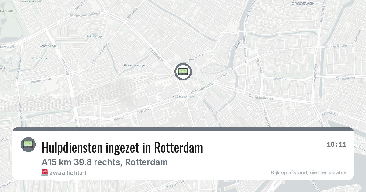 Hulpdiensten ingezet in Rotterdam — 8 feb 2026 | 🚨 Zwaailicht.nl