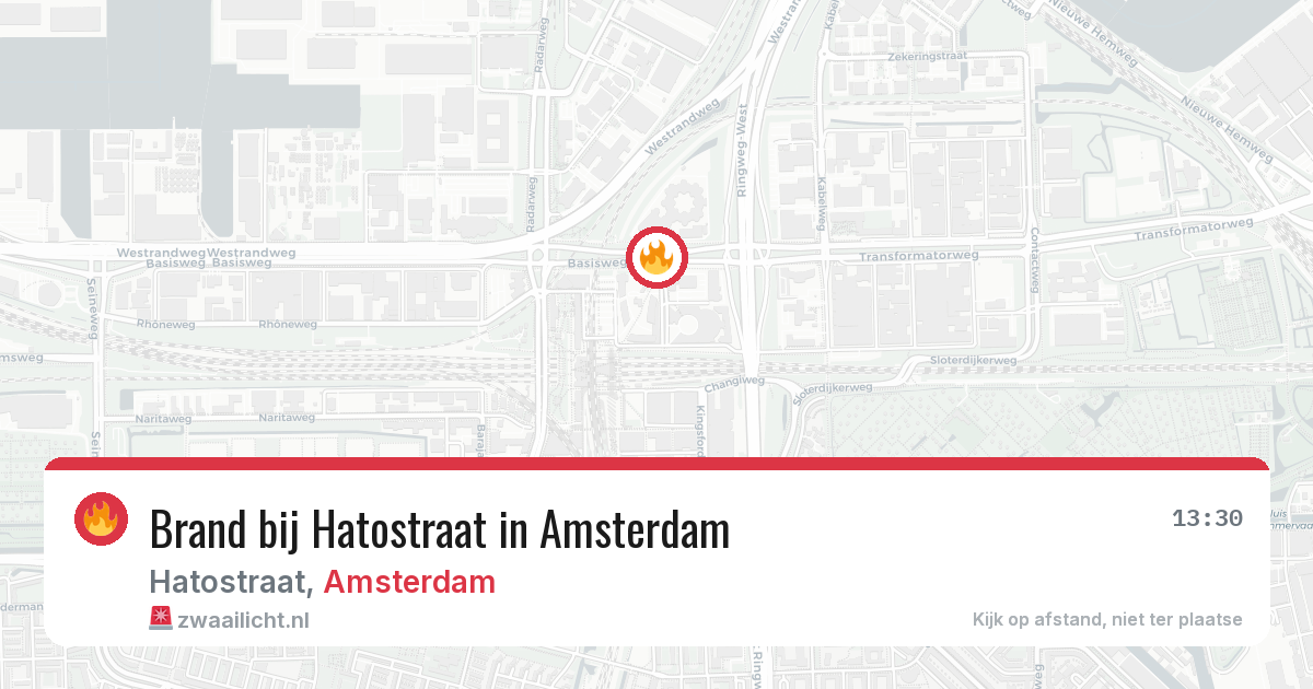 Brand bij Hatostraat in Amsterdam — 14 aug 2026