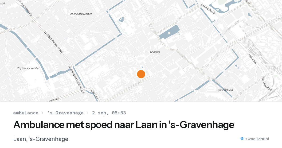 Ambulance met spoed naar Laan in 's-Gravenhage — 2 sep 2026