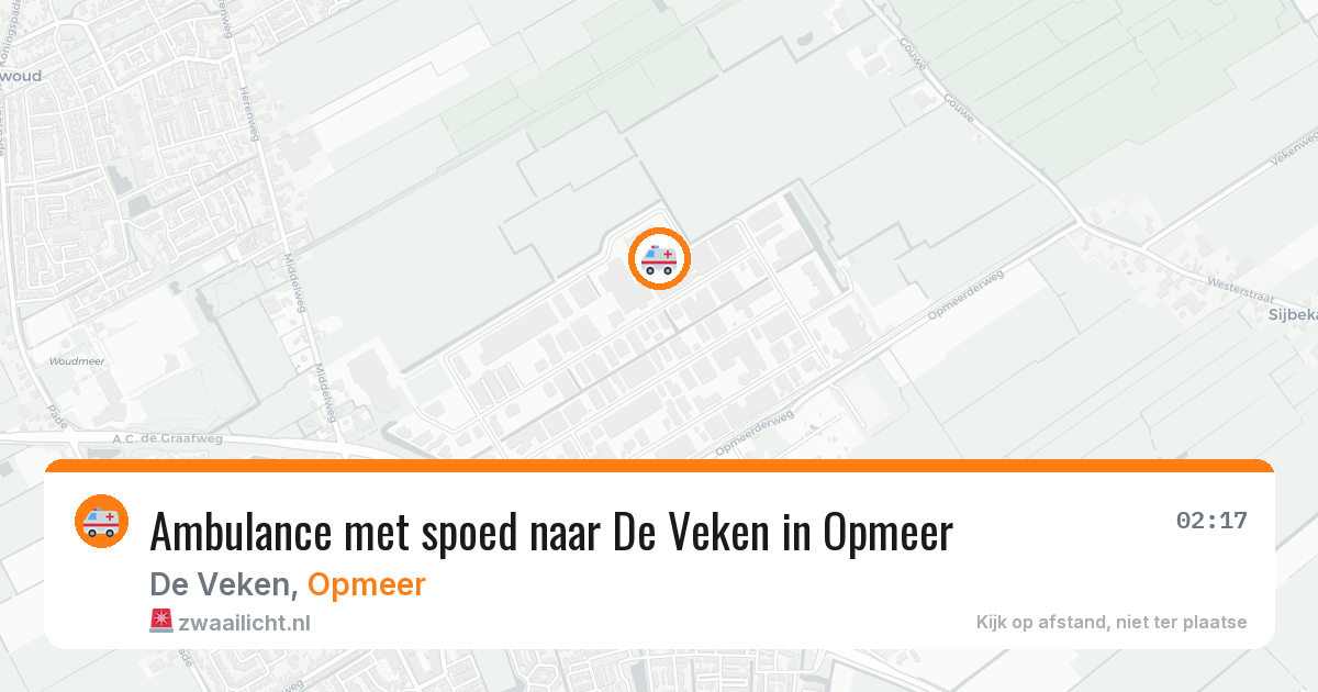 Ambulance met spoed naar De Veken in Opmeer — 16 jul 2026
