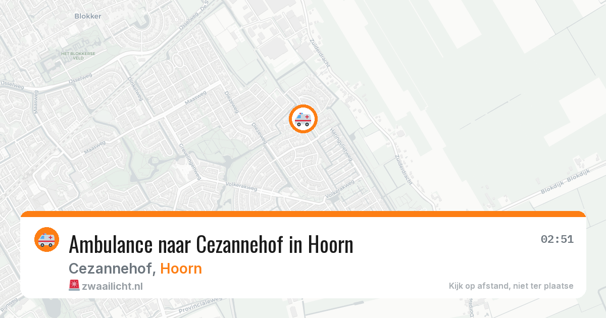 Ambulance naar Cezannehof in Hoorn — 31 mrt 2026