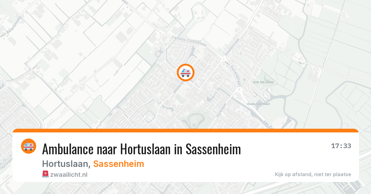 Ambulance naar Hortuslaan in Sassenheim — 5 mei 2026