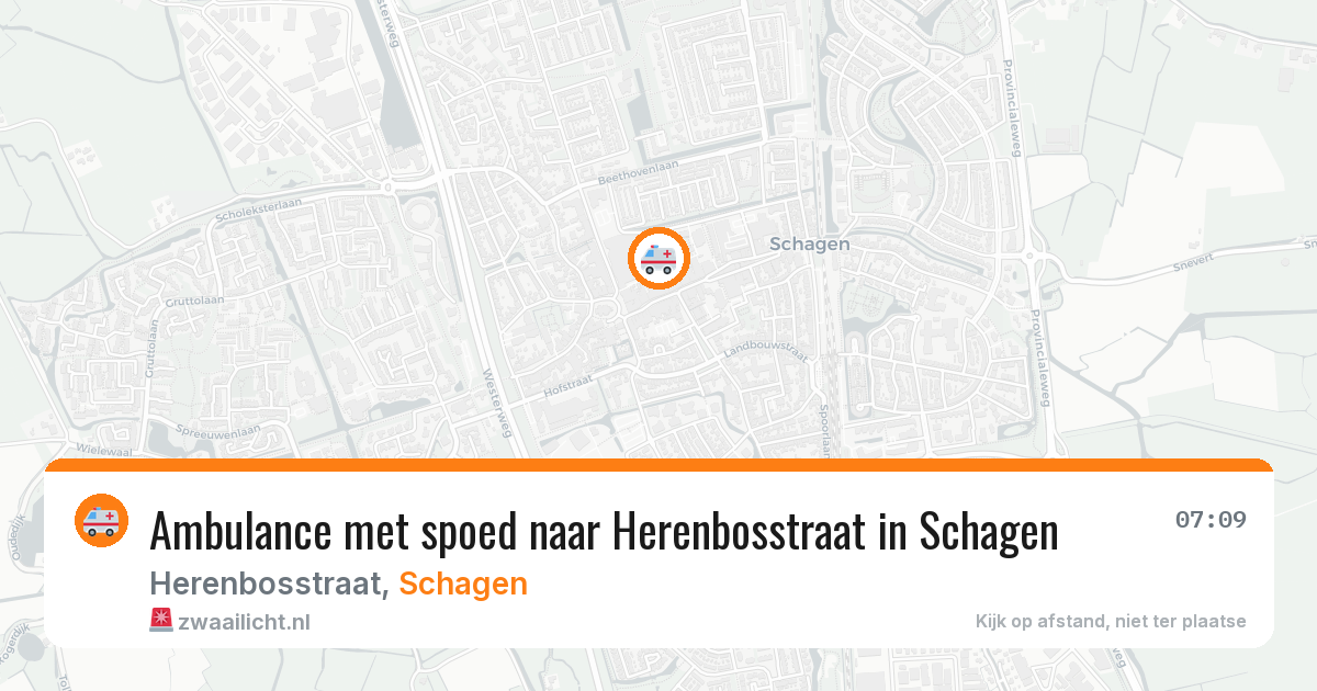 Ambulance met spoed naar Herenbosstraat in Schagen — 3 jun 2026