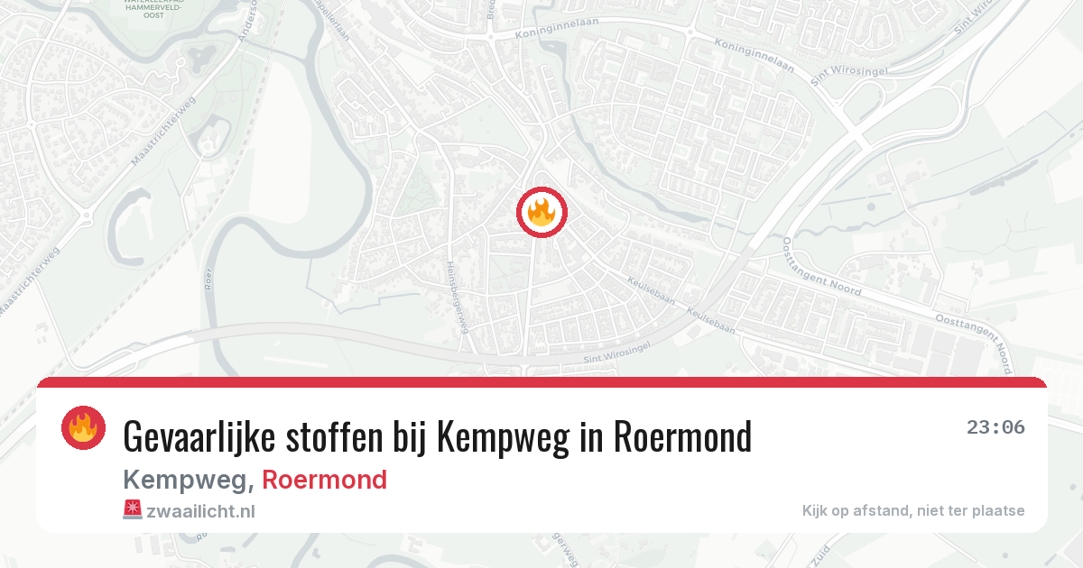 Gevaarlijke stoffen bij Kempweg in Roermond — 29 jun 2026