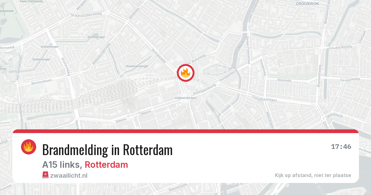 Brandmelding in Rotterdam — 15 jul 2026