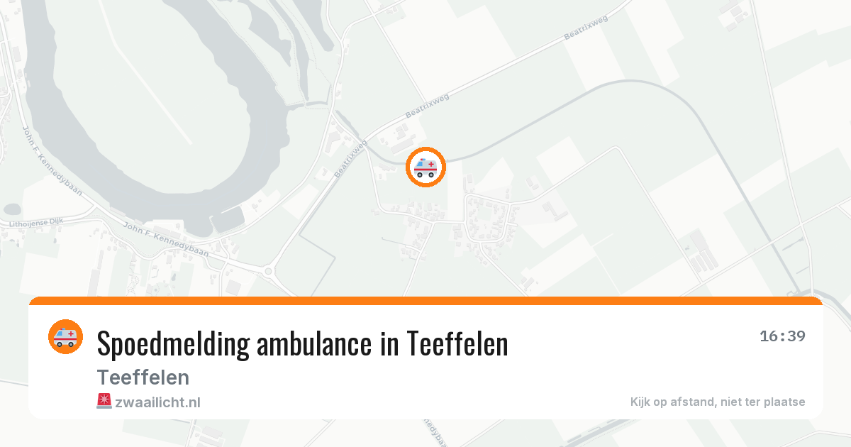 Spoedmelding ambulance in Teeffelen — 26 jan 2026