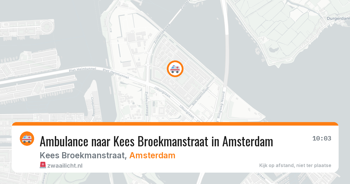 Ambulance naar Kees Broekmanstraat in Amsterdam — 14 mei 2026