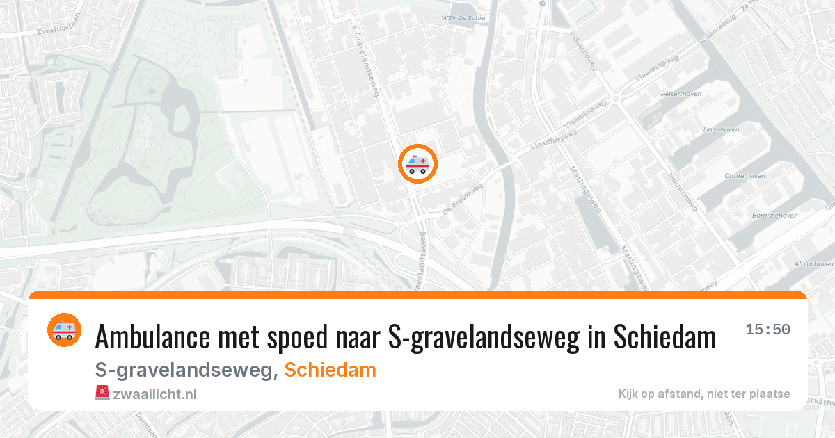 Ambulance met spoed naar S-gravelandseweg in Schiedam — 24 jun 2026