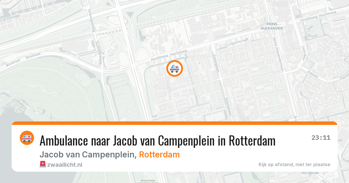 Ambulance naar Jacob van Campenplein in Rotterdam — 11 jun 2026