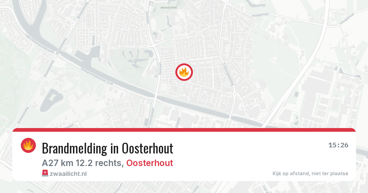 Brandmelding in Oosterhout — 6 jul 2026