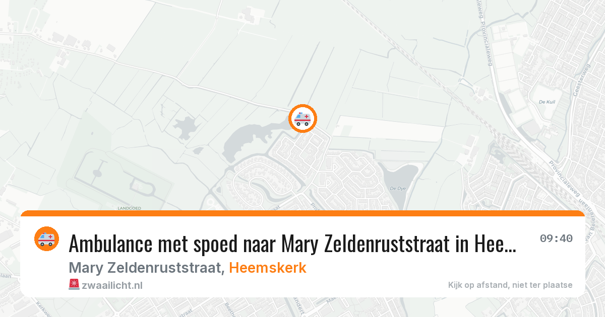Ambulance met spoed naar Mary Zeldenruststraat in Heemskerk — 20 jun 2026