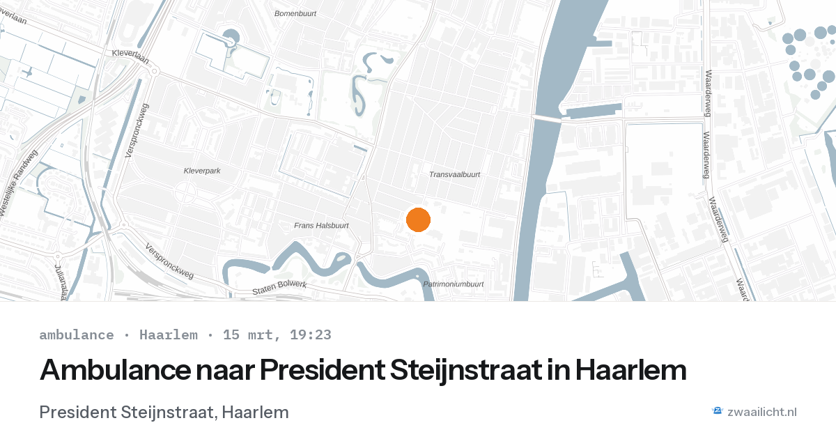 Ambulance naar President Steijnstraat in Haarlem — 15 mrt 2026