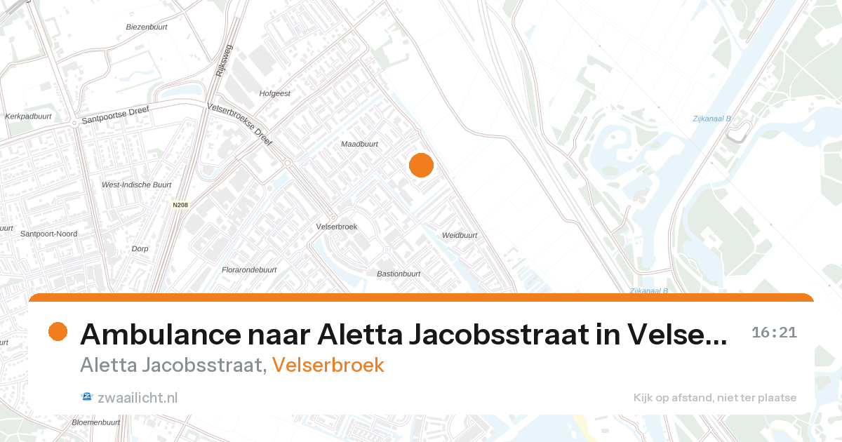 Ambulance naar Aletta Jacobsstraat in Velserbroek — 26 aug 2026