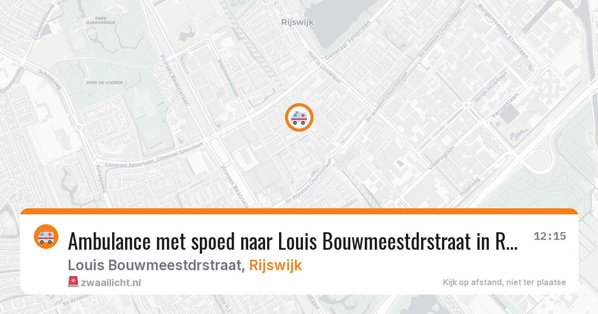 Ambulance met spoed naar Louis Bouwmeestdrstraat in Rijswijk — 4 jul 2026