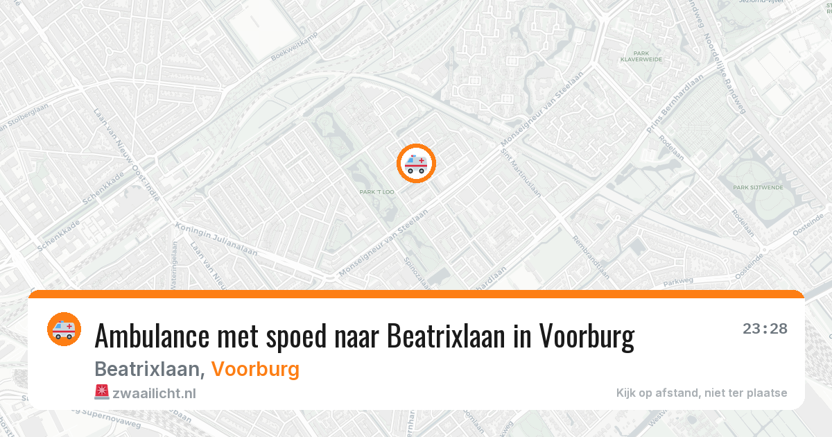 Ambulance met spoed naar Beatrixlaan in Voorburg — 6 jul 2026