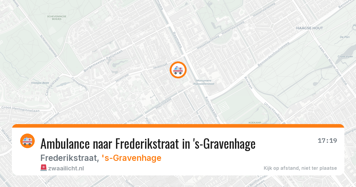 Ambulance naar Frederikstraat in 's-Gravenhage — 2 aug 2026