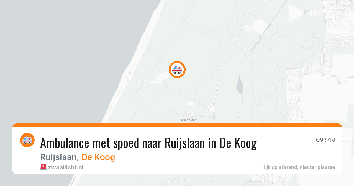 Ambulance met spoed naar Ruijslaan in De Koog — 20 apr 2026