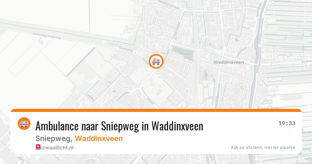 Ambulance naar Sniepweg in Waddinxveen — 12 jun 2026