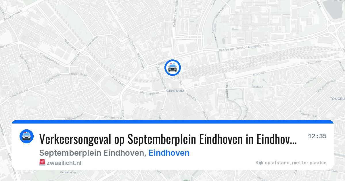 Verkeersongeval op Septemberplein Eindhoven in Eindhoven — 19 apr 2026