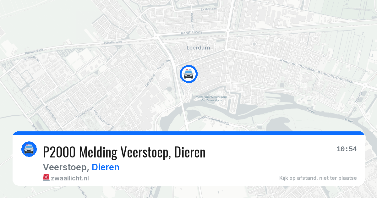 P2000 Melding Veerstoep, Dieren — 8 jul 2026