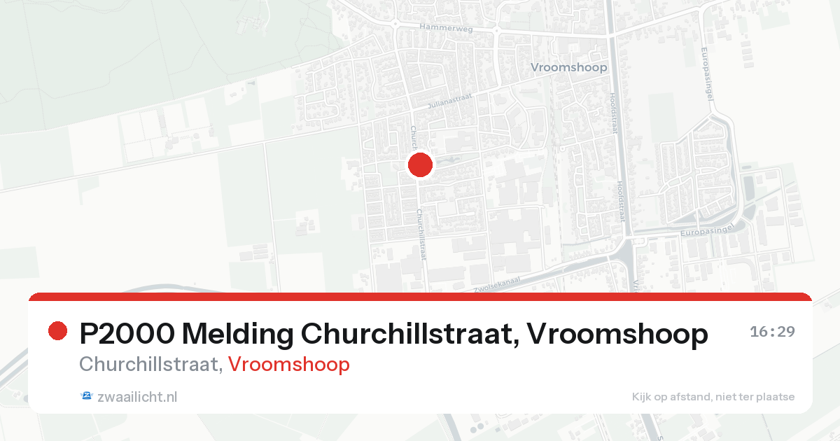 P2000 Melding Churchillstraat, Vroomshoop — 31 jan 2026