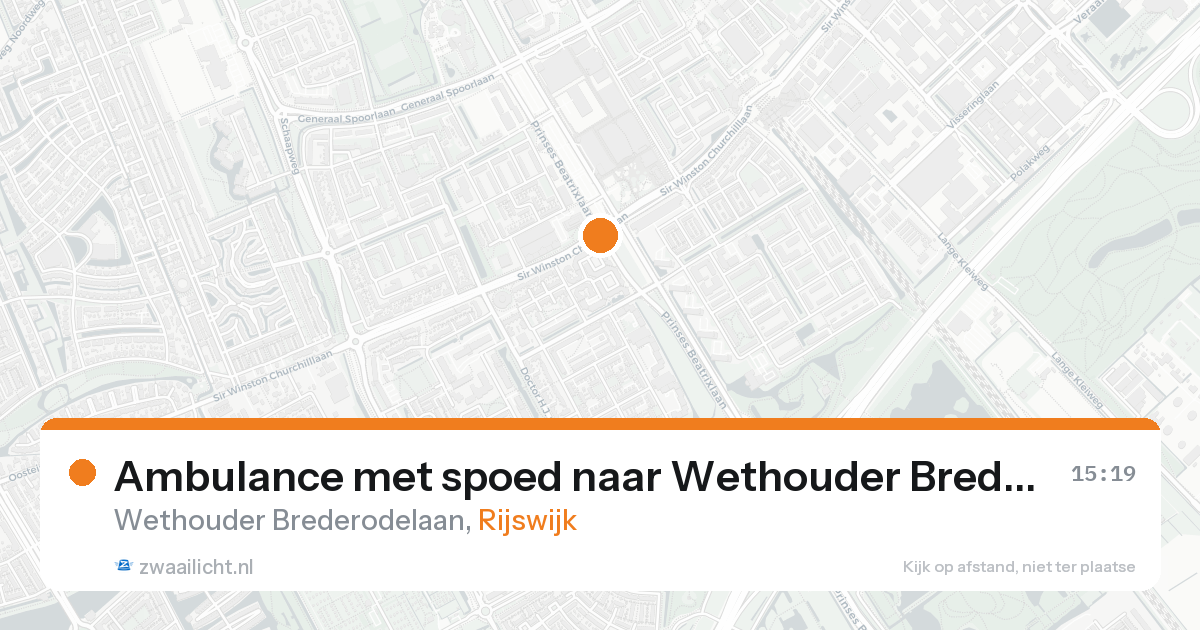 Ambulance met spoed naar Wethouder Brederodelaan in Rijswijk — 21 aug 2026