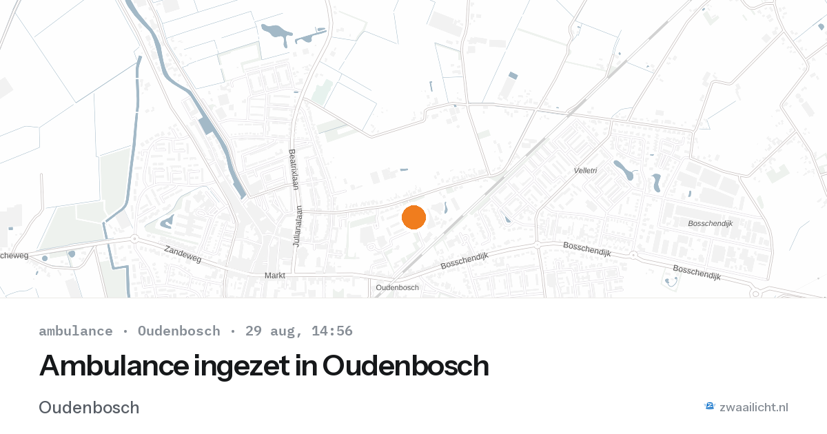 Ambulance ingezet in Oudenbosch — 29 aug 2026