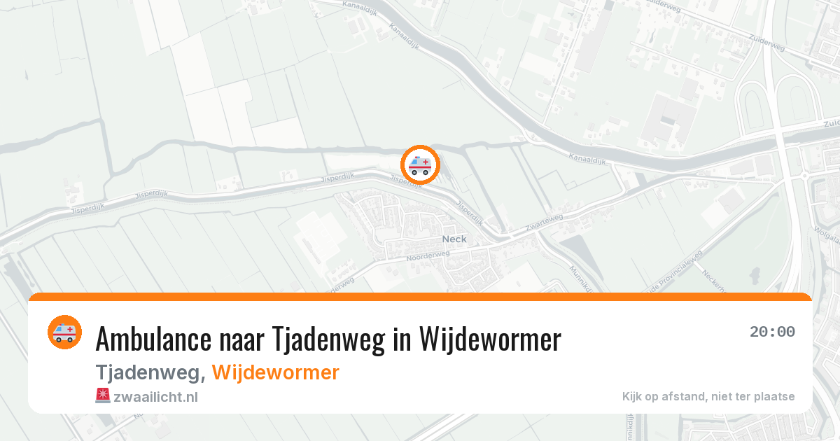Ambulance naar Tjadenweg in Wijdewormer — 3 jul 2026