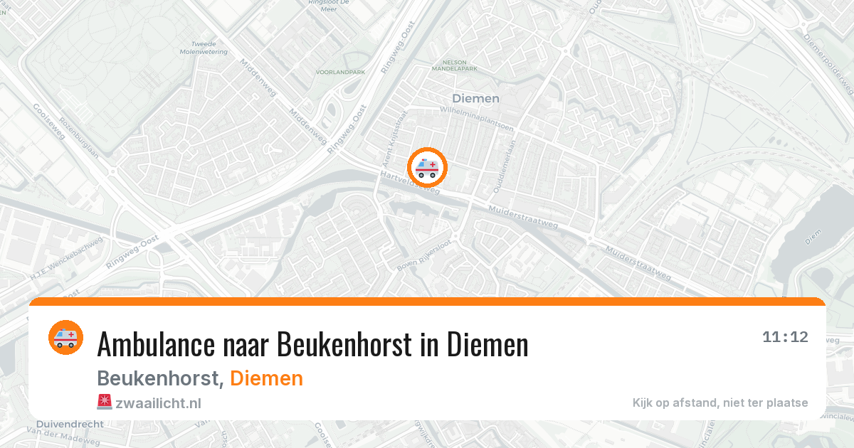 Ambulance naar Beukenhorst in Diemen — 2 jun 2026