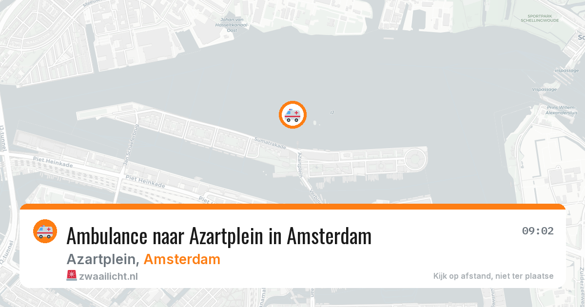 Ambulance naar Azartplein in Amsterdam — 23 mrt 2026