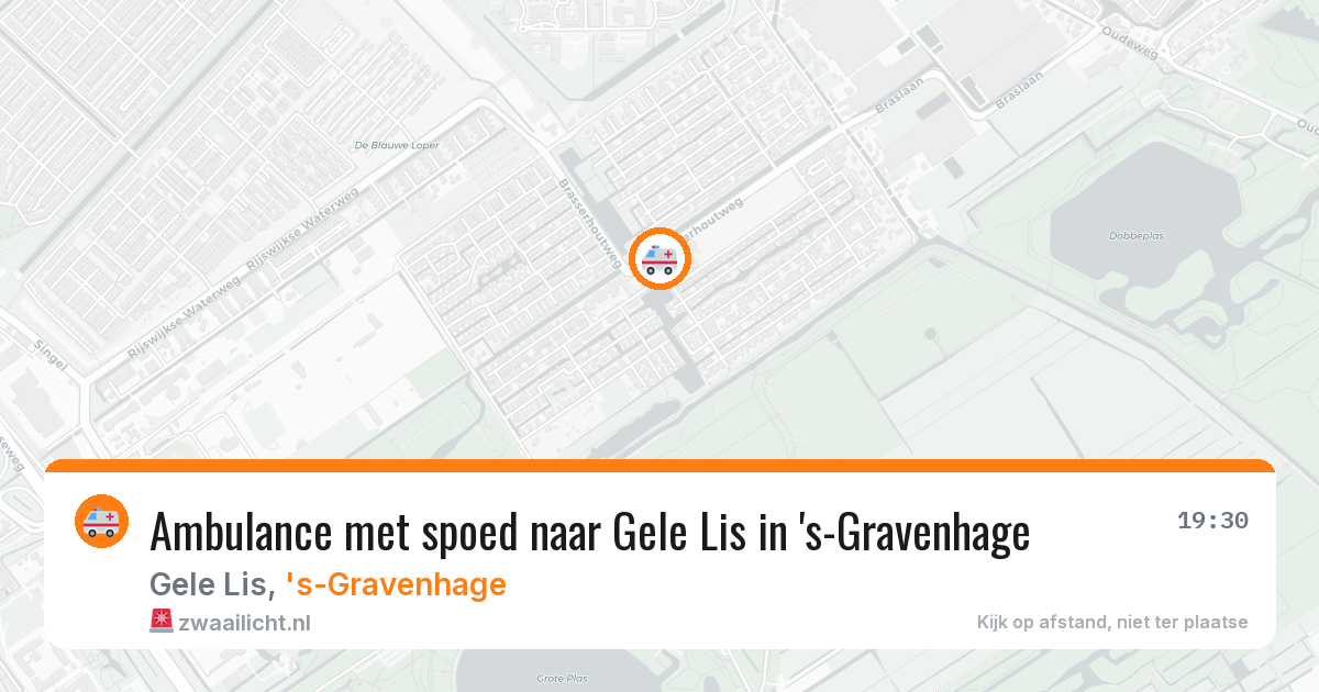 Ambulance met spoed naar Gele Lis in 's-Gravenhage — 5 aug 2026