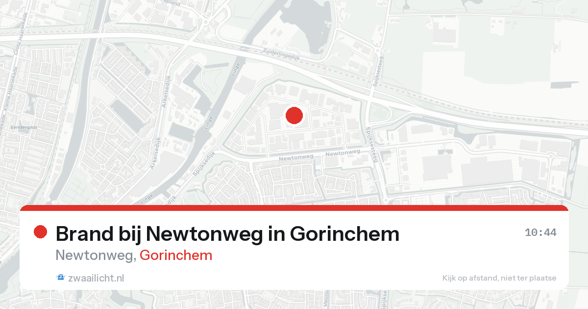 Brand bij Newtonweg in Gorinchem — 23 aug 2026