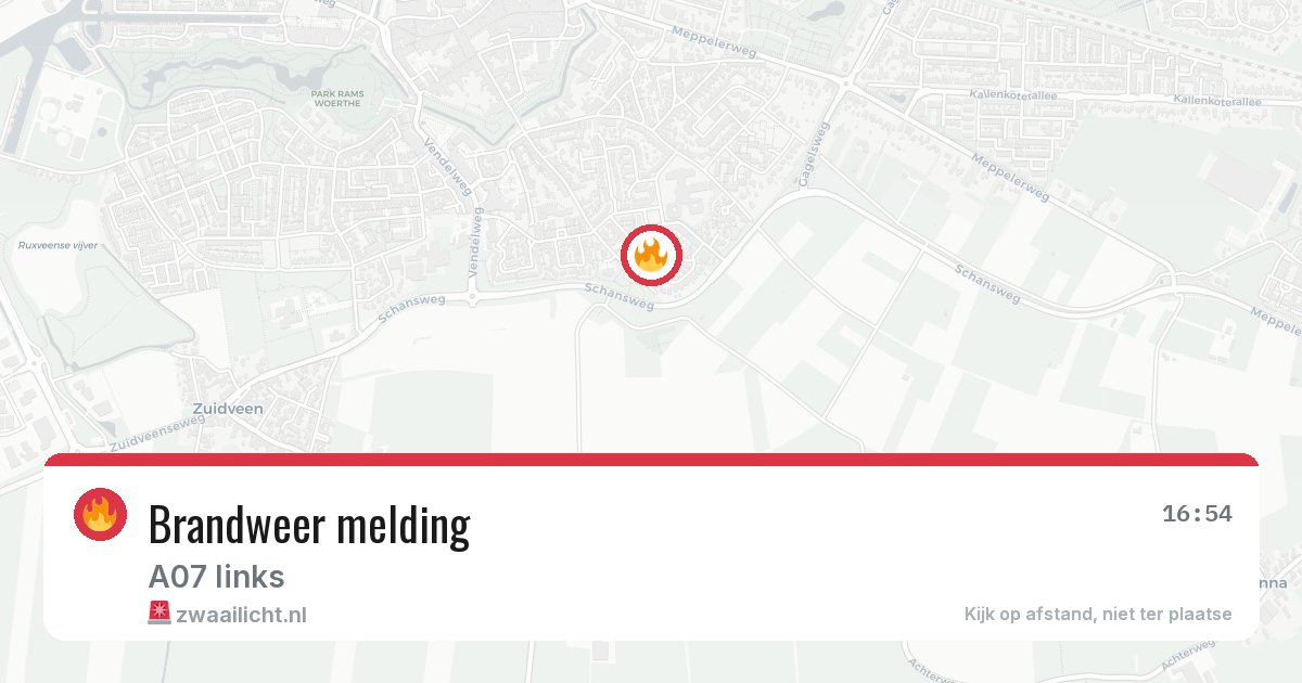 Brandweer melding — 4 mei 2026