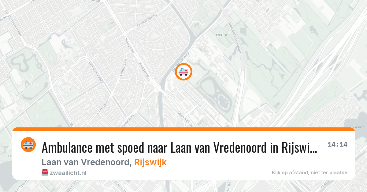 Ambulance met spoed naar Laan van Vredenoord in Rijswijk — 21 mei 2026