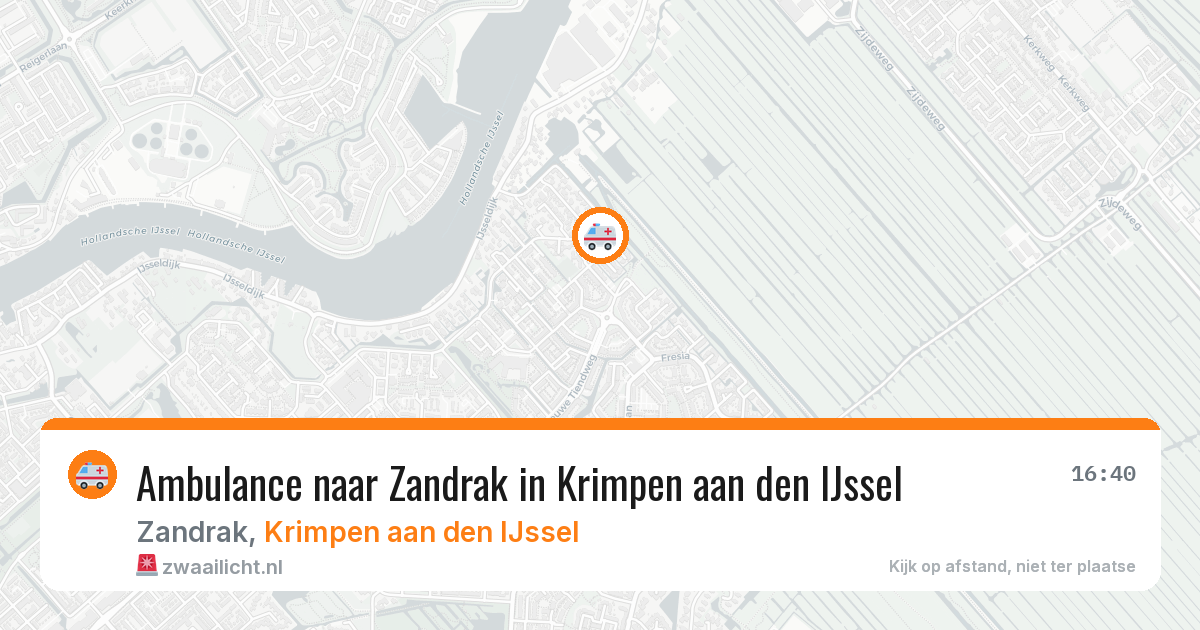 Ambulance naar Zandrak in Krimpen aan den IJssel — 20 mei 2026