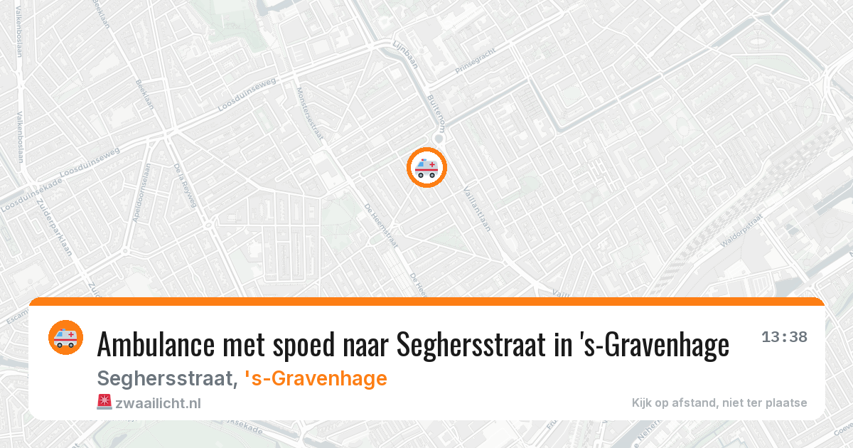 Ambulance met spoed naar Seghersstraat in 's-Gravenhage — 25 apr 2026