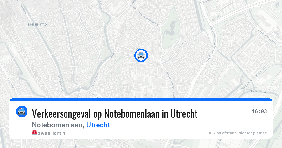 Verkeersongeval op Notebomenlaan in Utrecht — 11 jun 2026