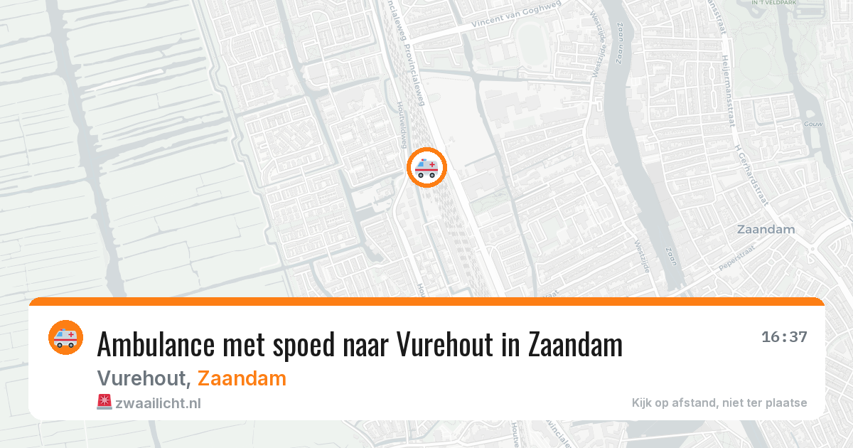 Ambulance met spoed naar Vurehout in Zaandam — 2 apr 2026