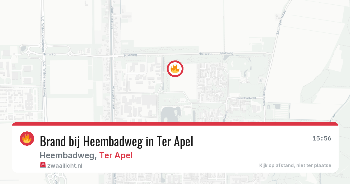 Brand bij Heembadweg in Ter Apel — 7 aug 2026