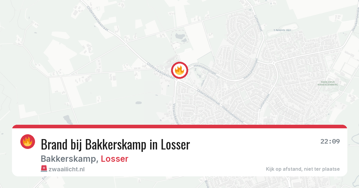 Brand bij Bakkerskamp in Losser — 29 mrt 2026