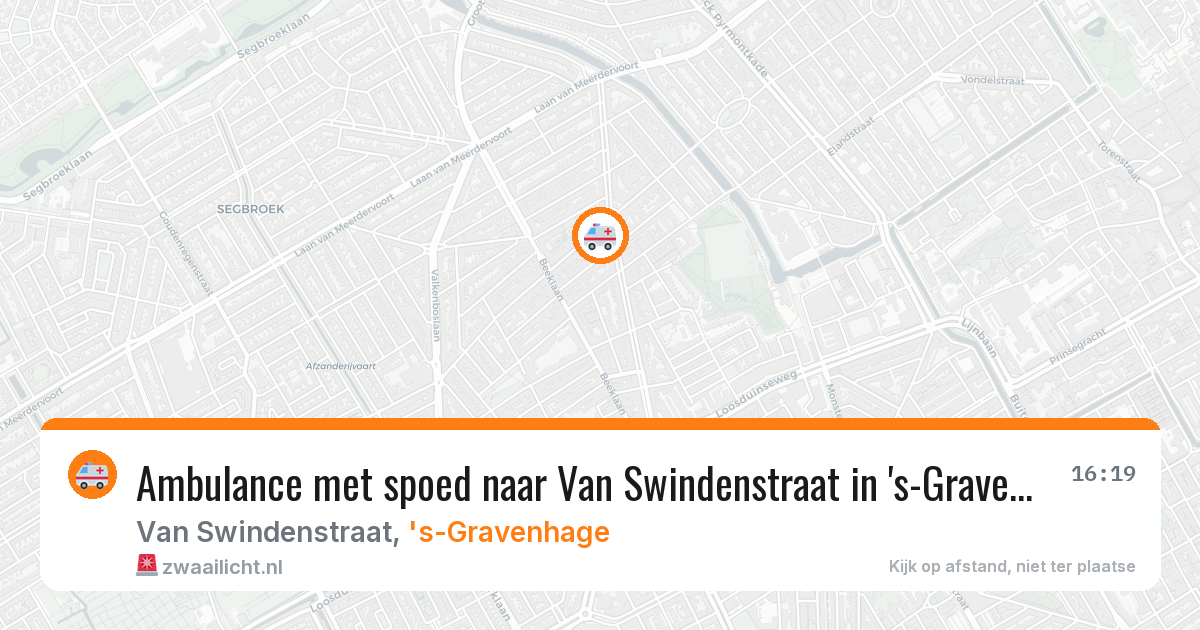 Ambulance met spoed naar Van Swindenstraat in 's-Gravenhage — 30 mei 2026