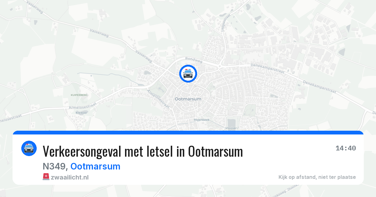 Verkeersongeval met letsel in Ootmarsum — 22 jun 2026